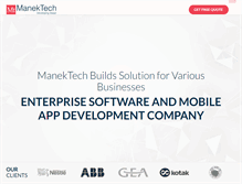 Tablet Screenshot of manektech.com